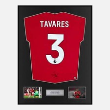 Framed Nuno Tavares Signed Nottingham Forest Shirt Home Red [Classic]