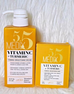 MEDIX 5.5 VITAMIN C KURKUMA KÖRPERMILCH + ULTRA AUFHELLENDE SEIFE OHNE IMP