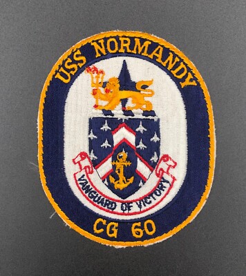US Navy USS Normandy CG 60 Vanguard Of Victory Non Hook And Loop Patch