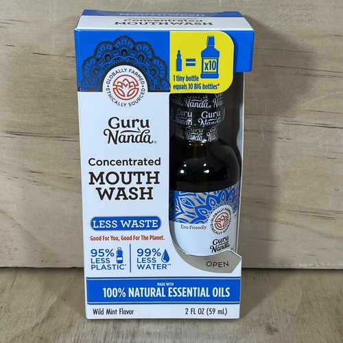 Guru Nanda Eco Friendly Concentrated Mouthwash Wild Mint Flavor 2 Fl