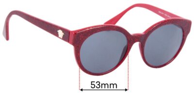 SFx Replacement Sunglass Lenses fits Versace MOD 3217 - 53mm Wide