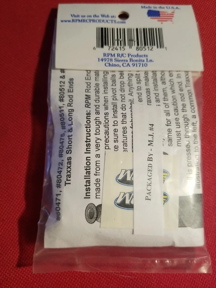 RPM Traxxas 1/10th scale Rod ends Long #80512 black in original packaging NEW OS - Image 4 of 4