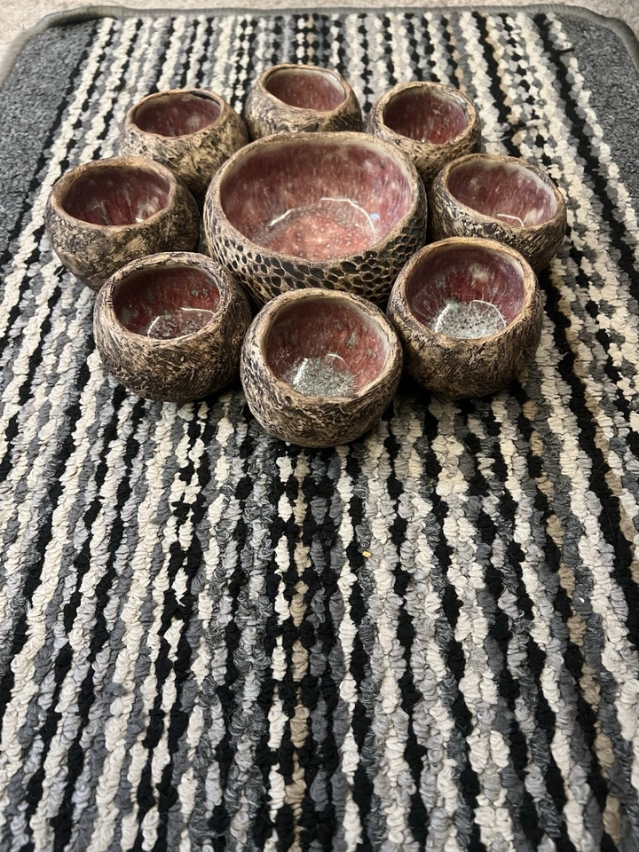 Juego de 6 cuencos de cerámica turca hechos a mano, cuencos con estampado floral, cuenco pequeño para servir Foto 3 de 4