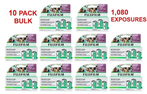 FUJIFILM 200 35mm Color Film 10 Pack Bulk Lot 30 Rolls 1080 Exposures - product listing photo