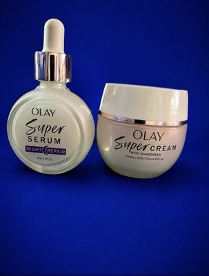 OLAY SUPER CREAM & OLAY SUPER SERUM - both new , selaed, no box