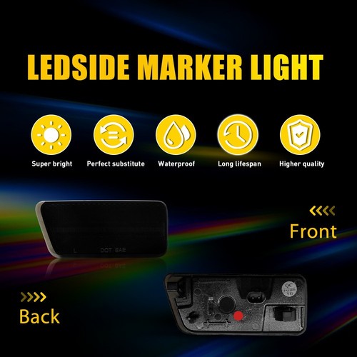 4X Amber&Red Side Marker Light Smoked Lens LED Fit Ford Bronco Sport 2021-23 EXF - Zdjęcie 4 z 17