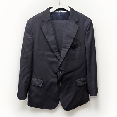 Sartoria Sarar Suit Men Dark Blue Navy Wool 150 S Blazer 42S Pants 36(42)