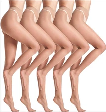 Leg Elegant/10D Ultra Sheer/Control Top/Pantyhose/Nude/Size M