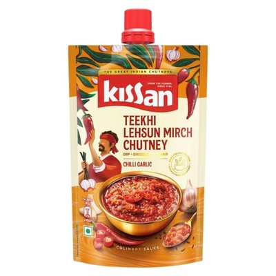 Kissan Teekhi Lehsun Mirch Chutney 100g Chilli Garlic Chutney made with Red Chil