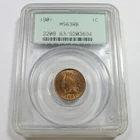 1901 P PCGS OGH MS63 RB Red Brown - Indian Head Penny Cent 1c US Coin #60732A