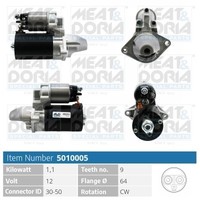 Meat & Doria Starter FüR Opel Corsa D S07 1.3 Cdti F08 F68 A H00 Suzuki Ignis