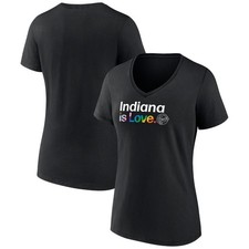 Women's  Black Indiana Fever City Pride V-Neck T-Shirt