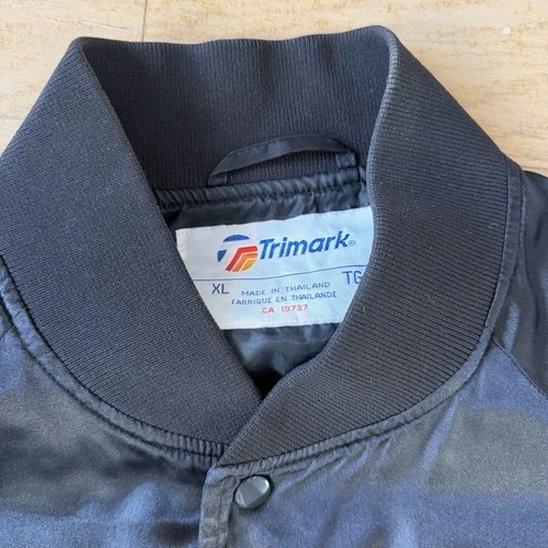 Chevrolet Trimark Men’s Black Snap-Front Bomber Jacket Embroidered Logo XL image 3