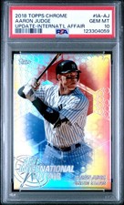 2018 Topps Chrome Update An International Affair #IA-AJ Aaron Judge PSA 10