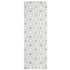 Walker Modern Diamond Everwash™ Washable Multi-Use Decorative Rug, Tufted Kit...