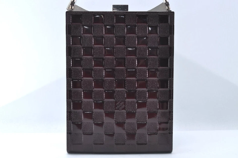 Auth Louis Vuitton Damier Vernis Ange Hand Bag Purse M92105 Red 3230M - Image 3 of 4