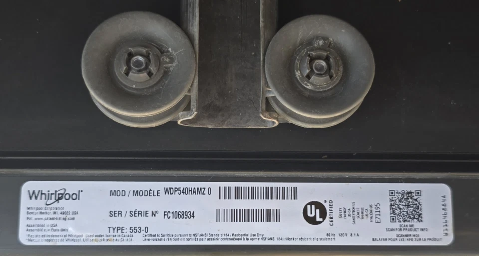 洗碗机 WHIRLPOOL DISHWASHER UPPER 顶部和底部 RACKS 系列 #WDP540HAMZ — 第 3/4 张图片