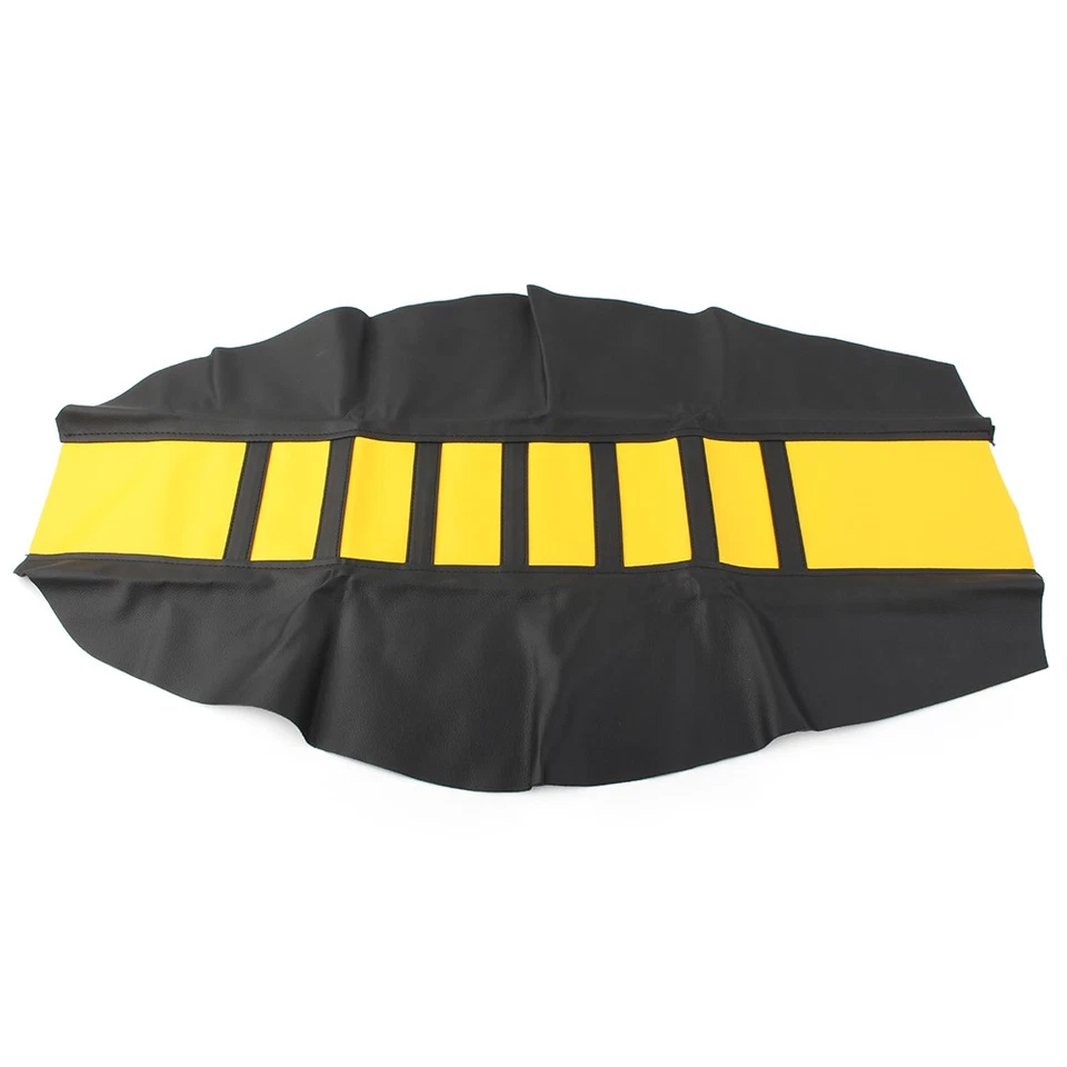 Yellow Motor Gripper Soft Seat Cover Rib Skin Rubber for Dirt Pit Bike Universal — 第 3/4 张图片