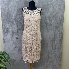 Adrianna Papell Crochet Lace Sheath Dress women’s Size 10 Party cocktail wedding