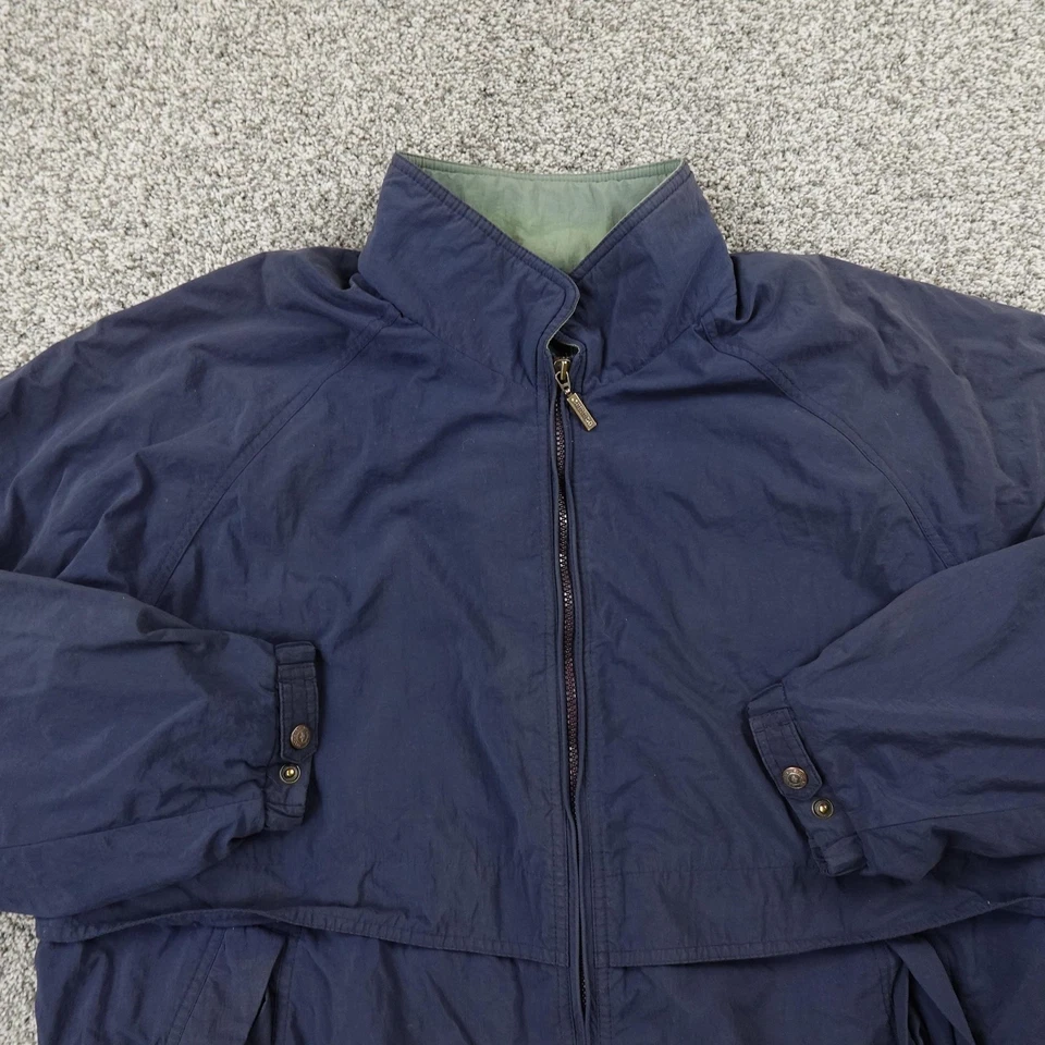 VTG Dockers Jacket Mens L Blue Golf Windbreaker Full Zip Bomber Coat Nylon 90s - Image 2 of 4
