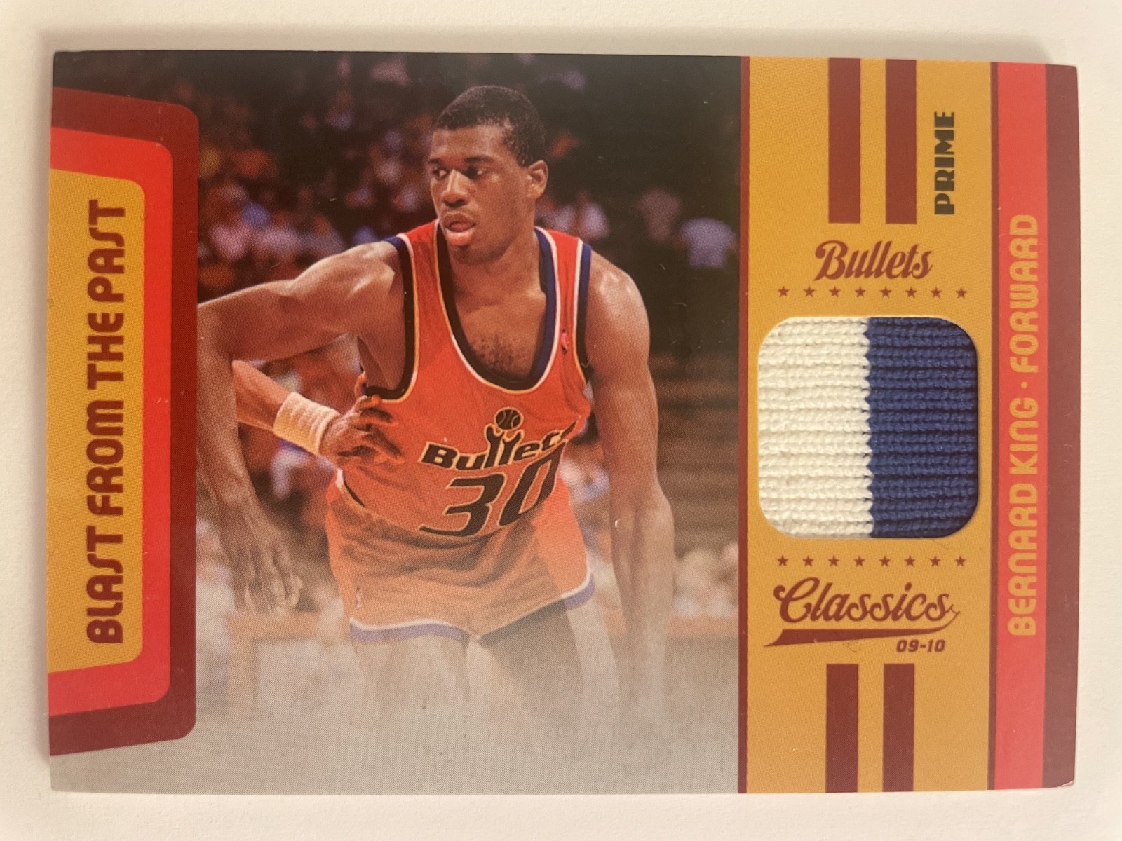 2009-10 Panini Classics Bernard King /30 Blast from the Past Patch #30