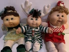 Vintage Cabbage Patch Kids LOT of THREE PA18, PA15 & MB4 Holiday Kids