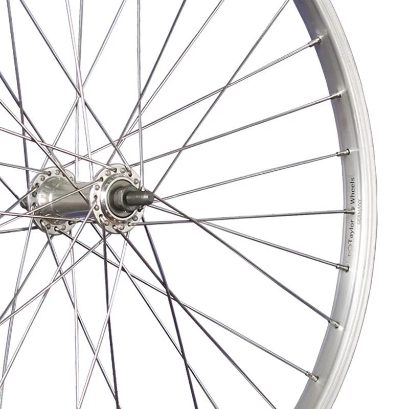 Laufrad 24 Zoll Vorderrad Fahrrad Felge Edelstahl Speichen Aluminium Nabe silber - Bild 2 von 4