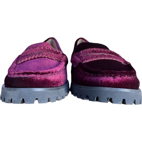 Neu mit Etikett Jack Rogers Tabby Penny-Loafer aus Veloursleder flache Damenschuhe bordeauxfarben Größe 8B - Bild 6 von 14