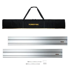 POWERTEC 110" Track Saw Guide Rail Joining Ridgid Track Saws,2x55" 2 Rail(72133)