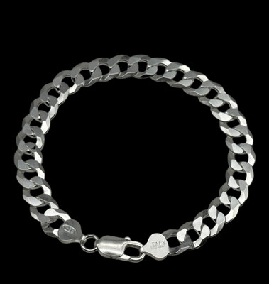 Herren Armband 925er Sterling Silber massiv Panzerkette 9mm Männer Kette Schmuck