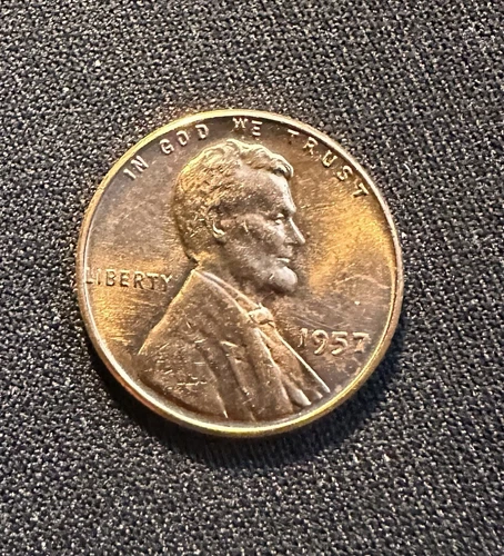 Rare 1957 No Mint Mark Wheat Penny - VF - Vintage Collector Coin!
