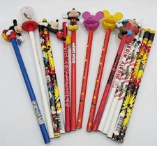 Disney Pencils Mickey Mouse, Minnie Mouse Lot Of 14 Vtg. Pencils