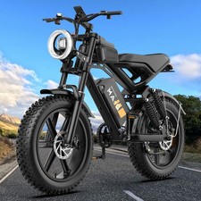 1500W Peak 20'' E-Mountain Bike 48 20AH Fat Tire Electric Bike for Adults Ebike