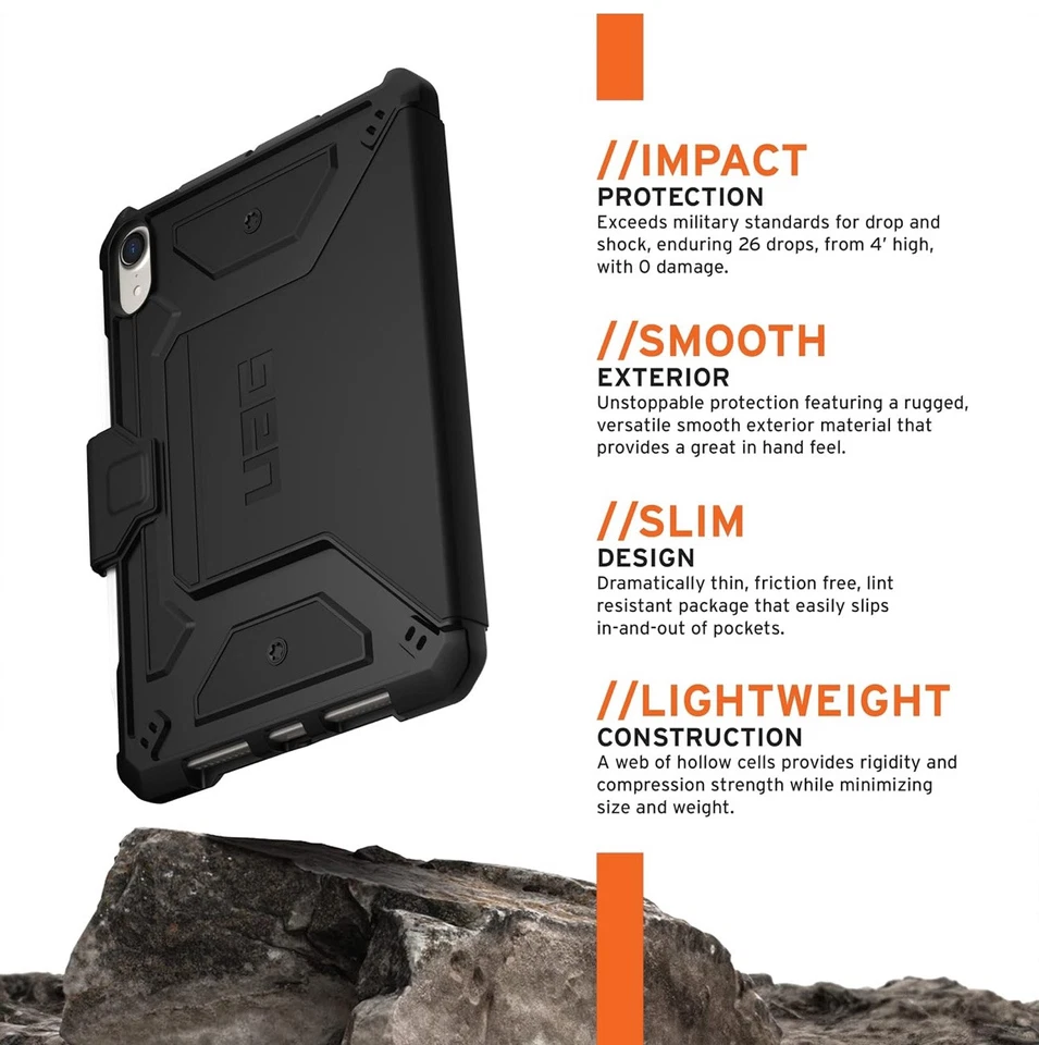 UAG Urban Armor Gear Metropolis Case for Apple iPad Mini 6th Gen (2021) - Black - Image 2 of 4