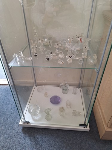 Ikea Glass Display Cabinet With 84 Swarovski Crystal Items inside - Picture 2 of 5