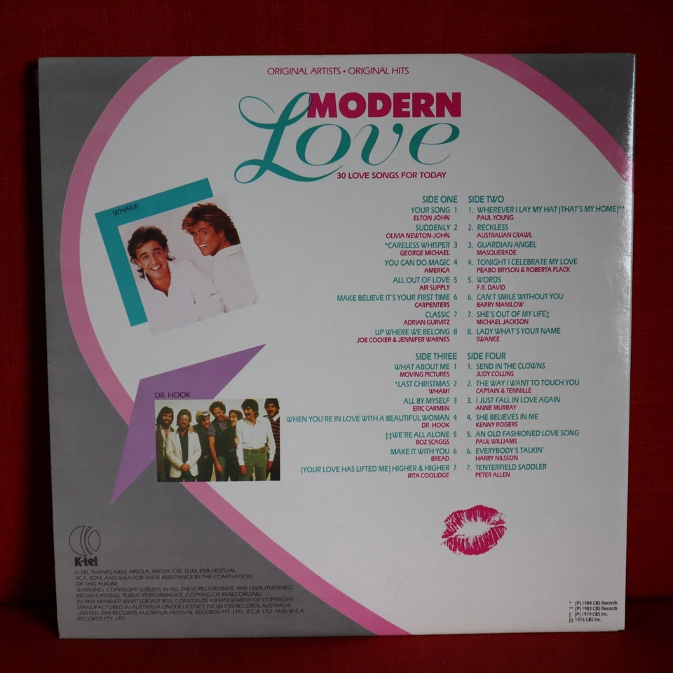 Modern Love 30 Love Songs For Today Record Vinyl 2xLP Compilation Pop Rock EX++ - Image 2 of 4