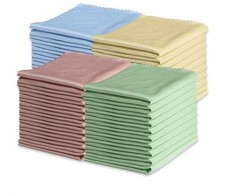58 Pack Mixed Colors Microfiber Cleaning Cloths 6.75  X 5.5  Glasses Screens