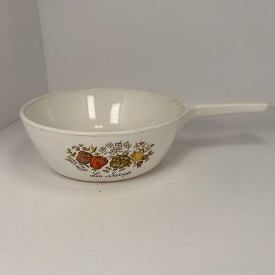 Corning Ware La Sauge, Handle Bowl, Spice of Life Line, Vintage 1970s