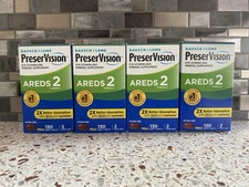 Lot Of 4 PreserVision AREDS 2 130ct Mini Soft Gels EXP 2/2027-5/2027 Unopened