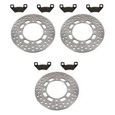 Front & Rear Brake Rotors & Brake Pads for Arctic Cat Alterra 500 4x4 2017-2018