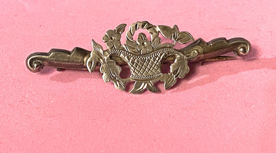 ANTIKE ST SILBER 925 KORB BROSCHE Arthur Johnson Smith CHESTER 1903 KEIN SCHROTT