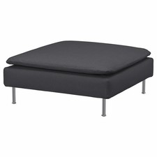 New IKEA SODERHAMN Ottoman Slip Cover Dark Gray 802.351.89