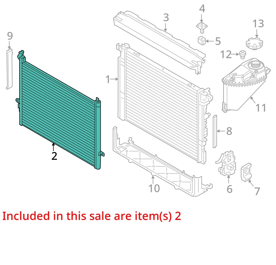 Radiator Main Front Fits 17-22 BMW M760i 2050506 Foto 3 de 4