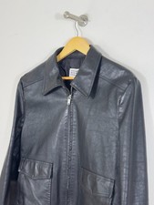 Maison Margiela Black Leather Outer Shell Coats, Jackets & Vests
