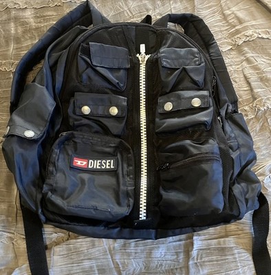 DIESEL Men's Blue 15 x 15 Mini Backpack Multi Pocket Bag