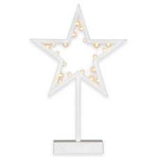 20 LED Dekoleuchte Stern warm weiß Weihnachtsstern Dekostern 38 cm Timer