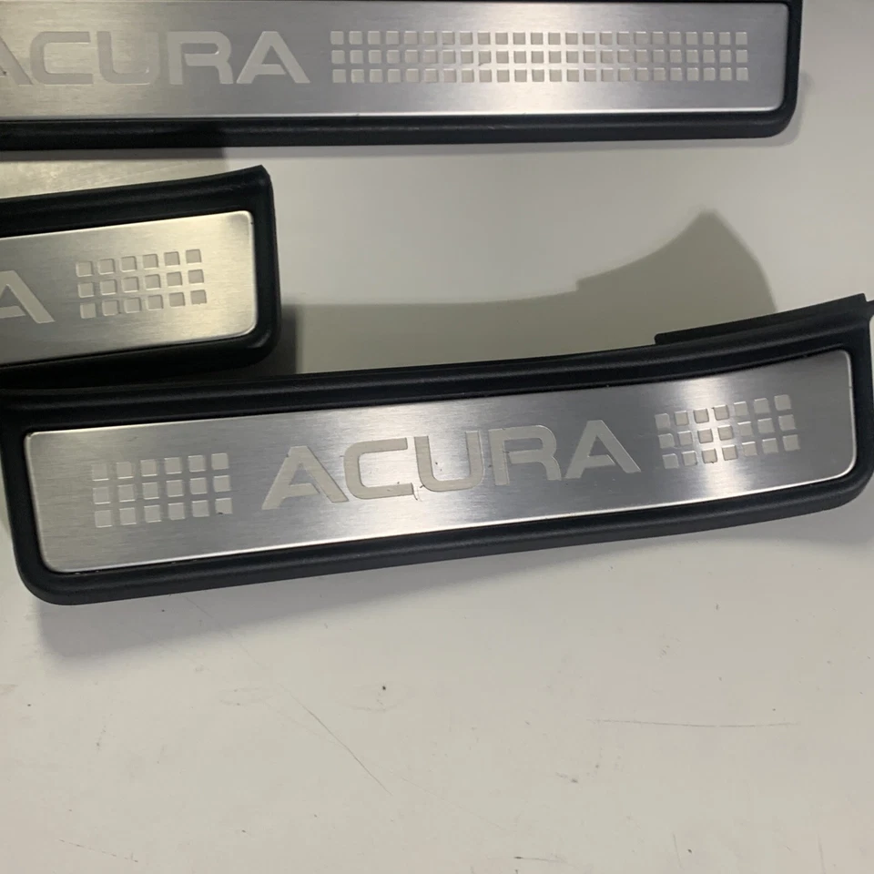 Acura TL Interior Base Model Door Sill Scuff Plate Trim Set 4 2004 05 06 07 08 - Image 2 of 4