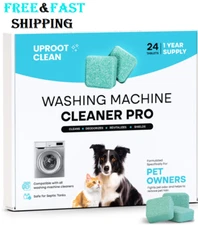 Uproot Clean Washing Machine Cleaner Tablets - 24 Pack for a 12 Month Supply. Fo