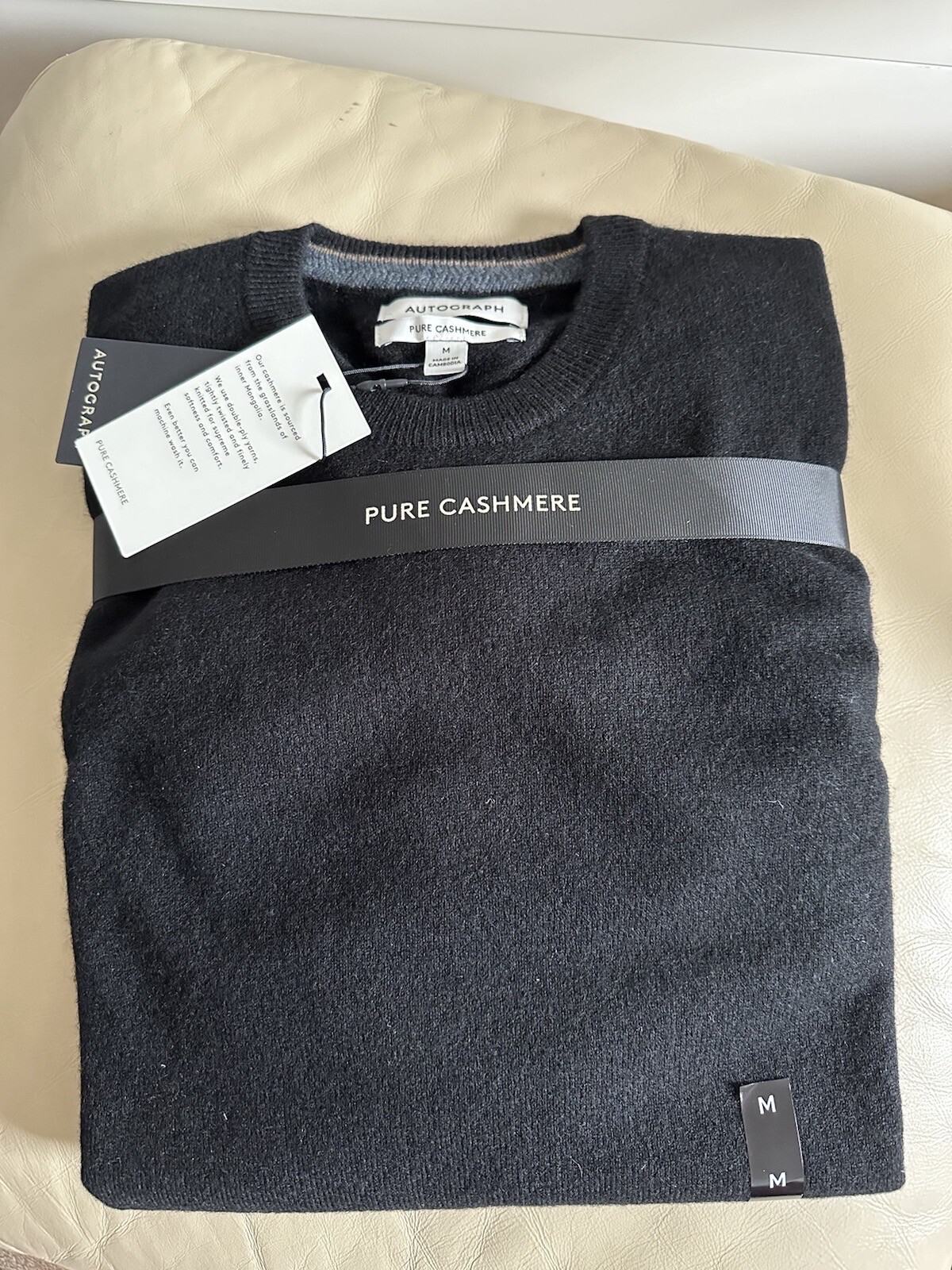 Marks and Spencer NEW Pure Cashmere Crew Neck Jumper size Medium M