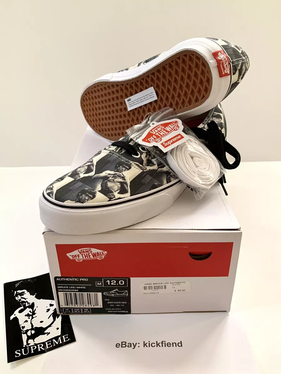 Supreme - Vans Authentic Pro - Bruce Lee - Size 12 New DS - 100% Authentic